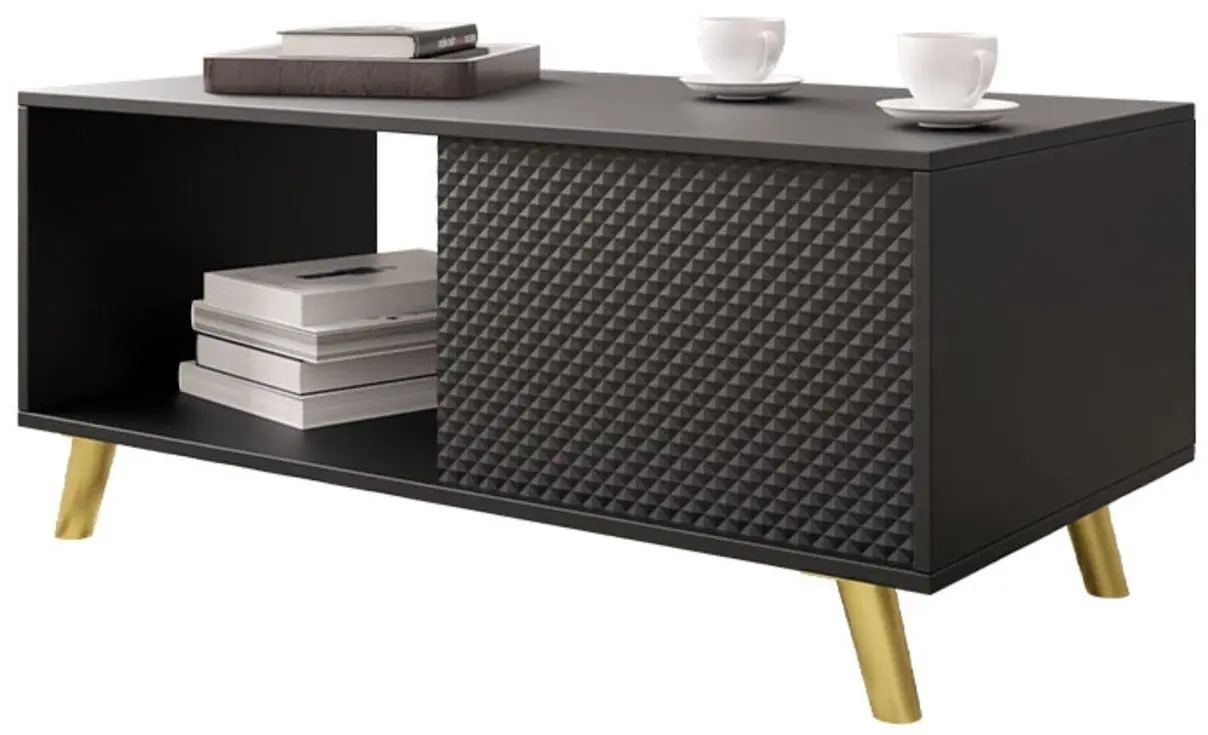 Masa pentru reviste Mirjan24 Asporiz 04/Apollo (Black/Gold) - 3