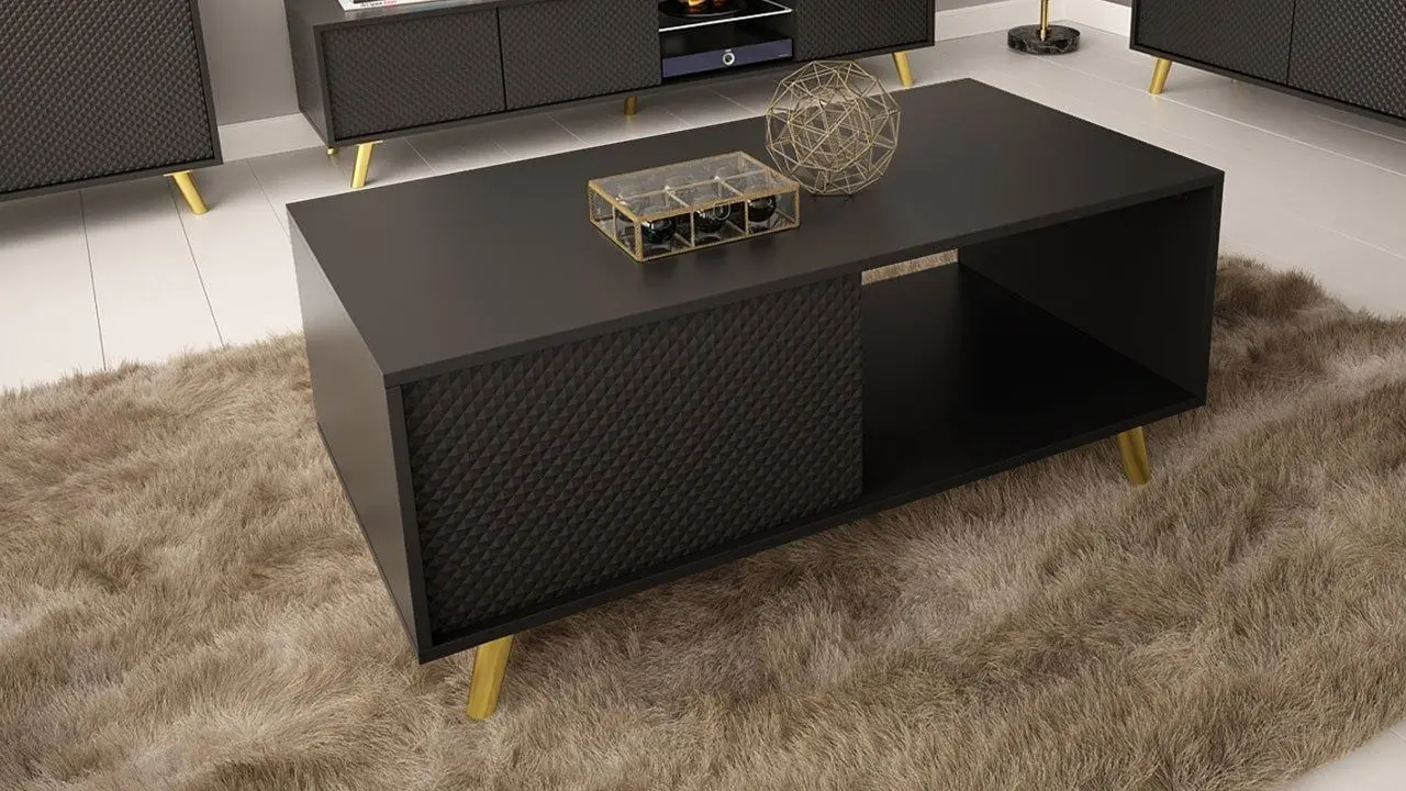 Masa pentru reviste Mirjan24 Asporiz 04/Apollo (Black/Gold) - 6