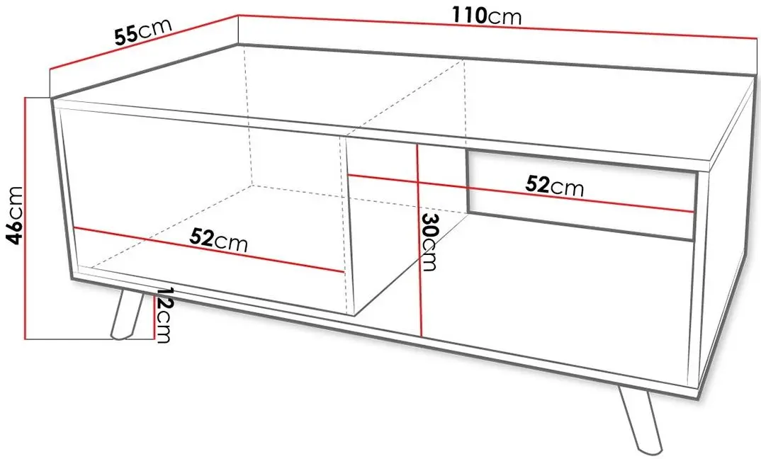 Журнальный столик Mirjan24 Asporiz 04/Apollo (White/Gold) - 2