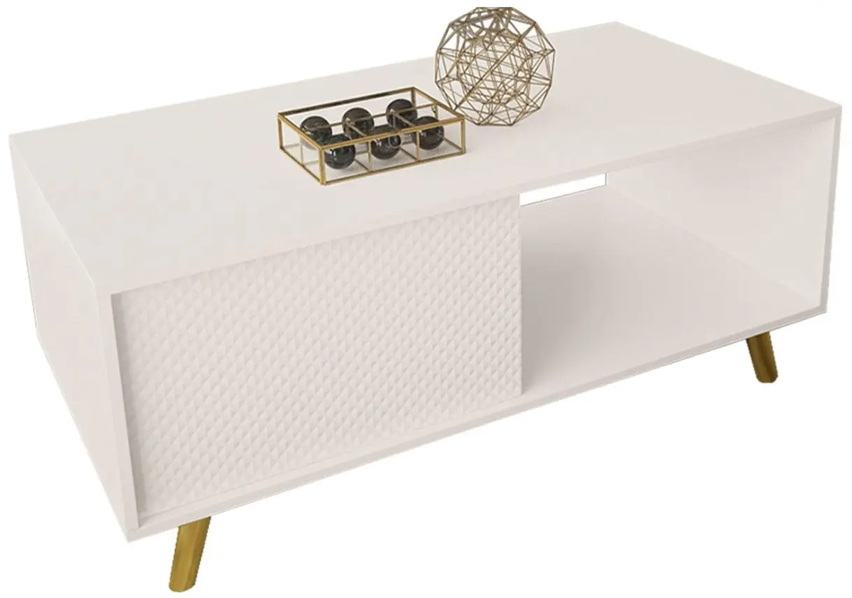 Журнальный столик Mirjan24 Asporiz 04/Apollo (White/Gold) - 4