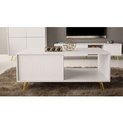 Журнальный столик Mirjan24 Asporiz 04/Apollo (White/Gold) Thumb