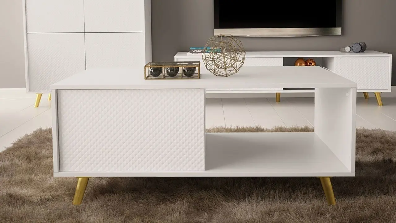 Журнальный столик Mirjan24 Asporiz 04/Apollo (White/Gold) - 6