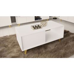 Журнальный столик Mirjan24 Asporiz 04/Apollo (White/Gold) Thumb