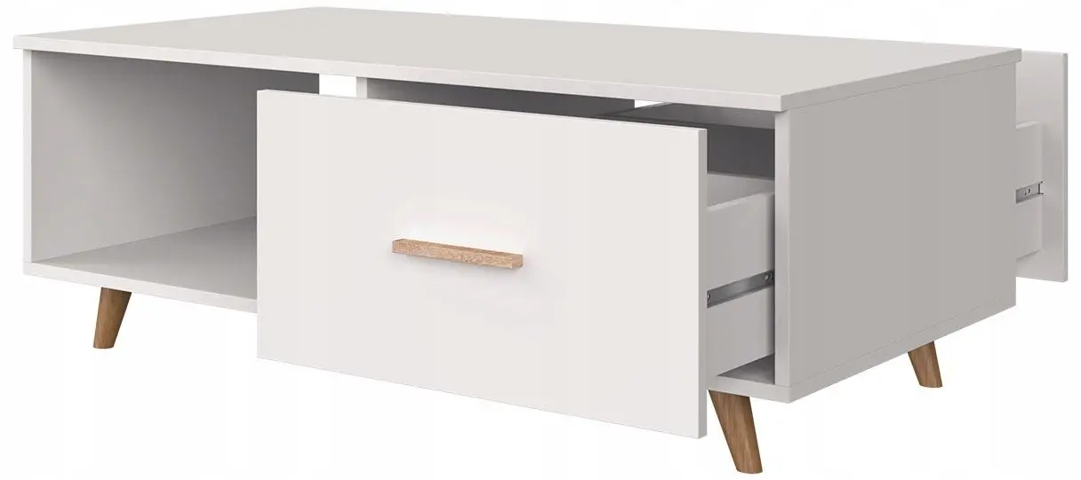 Журнальный столик Mirjan24 Baca 2/Sweden (White/Grey Gloss) - 6