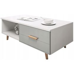 Masa pentru reviste Mirjan24 Baca 2/Sweden (White/Grey Gloss)