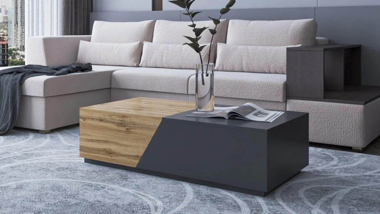 Журнальный столик Mirjan24 Bekas/Ceelias (Anthracite/Oak Wotan) - 2