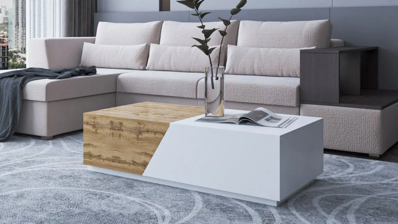 Журнальный столик Mirjan24 Bekas/Ceelias (White/Oak Wotan) - 2