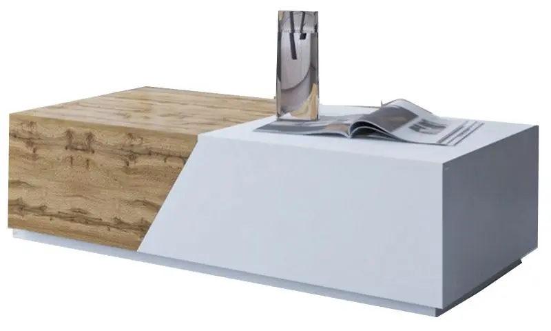 Журнальный столик Mirjan24 Bekas/Ceelias (White/Oak Wotan)