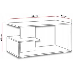 Masa pentru reviste Mirjan24 Black/Dallas (Sonoma Oak) Thumb