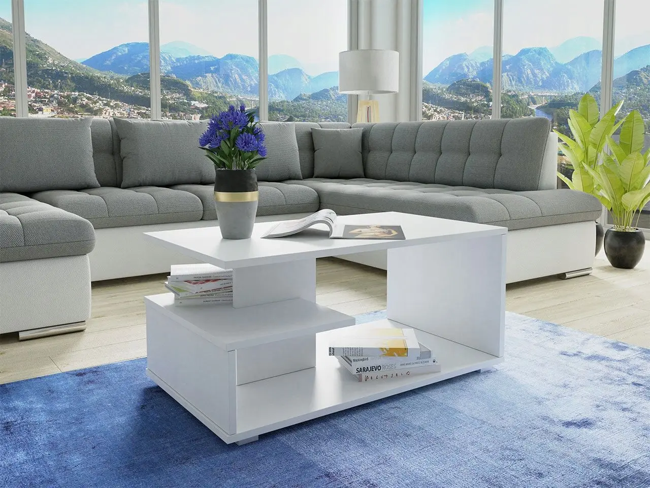 Masa pentru reviste Mirjan24 Black/Dallas (White) - 3