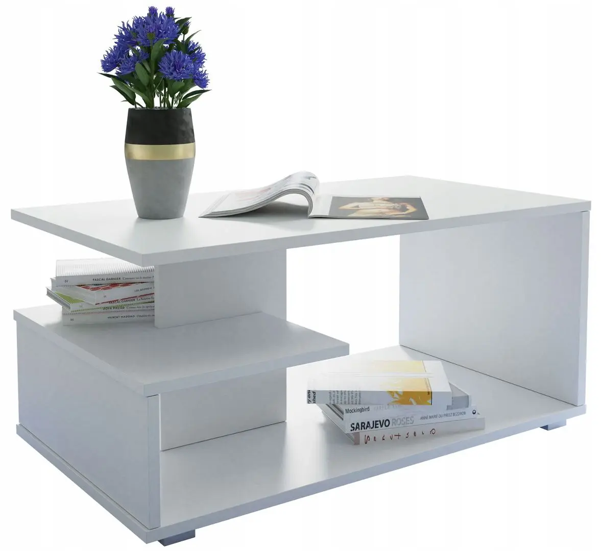 Masa pentru reviste Mirjan24 Black/Dallas (White)