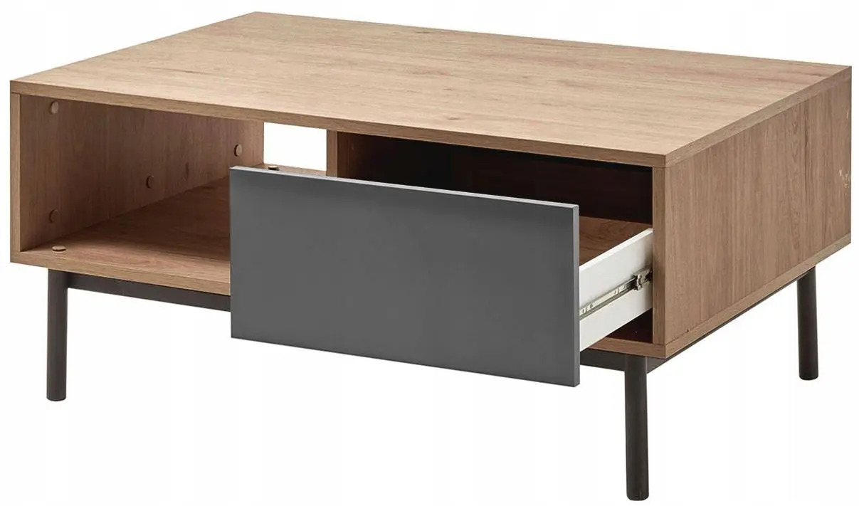 Masa pentru reviste Mirjan24 Bruno/Basic BL 104 (Hickory Jackson/Graphite) - 2