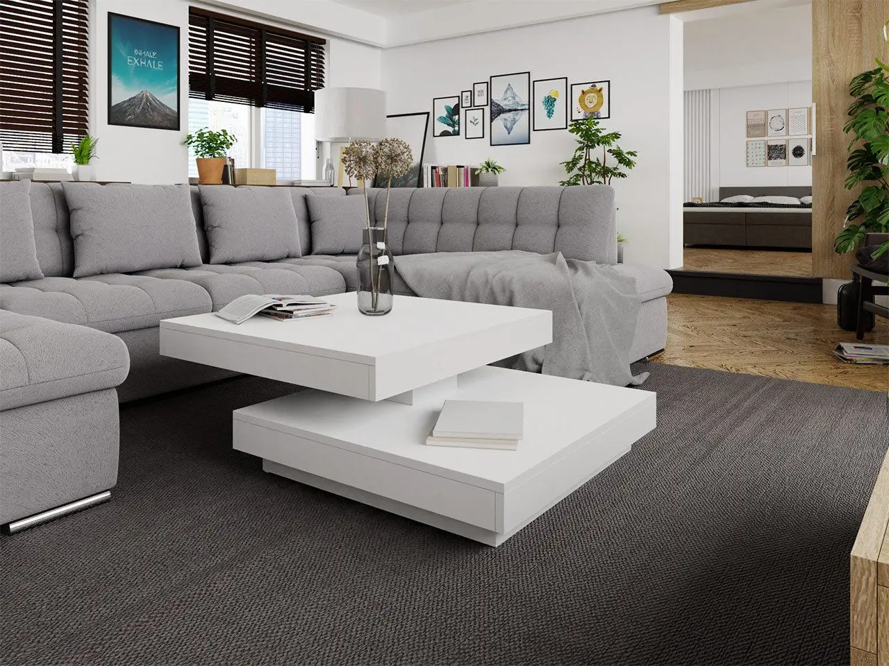 Журнальный столик Mirjan24 Druzjan/Nenani (White) - 2