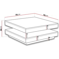 Журнальный столик Mirjan24 Druzjan/Nenani (White) Thumb