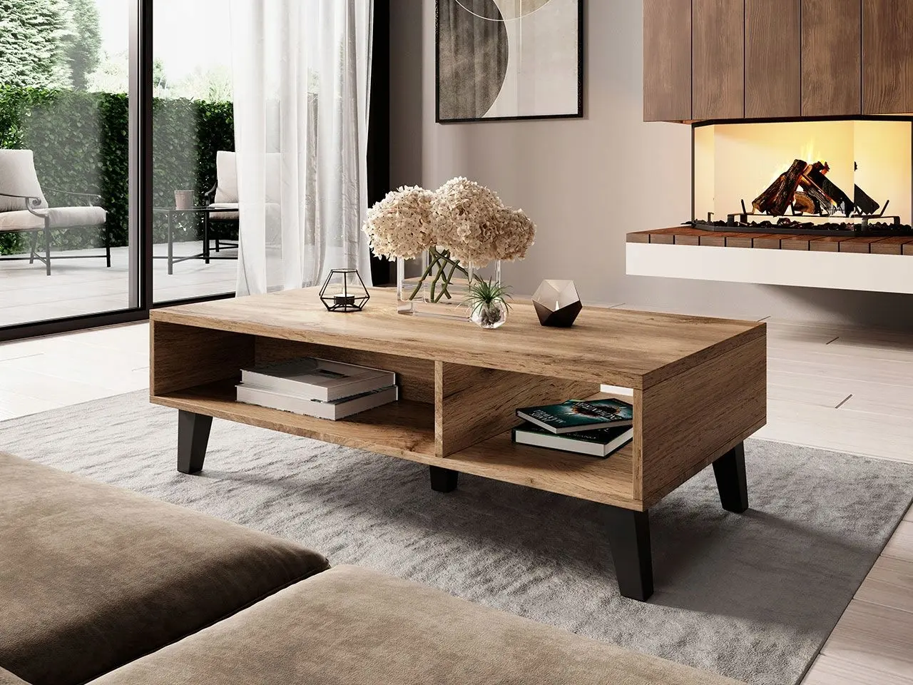 Masa pentru reviste Mirjan24 Elsie/Nord (Wotan Oak/Anthracite) - 3