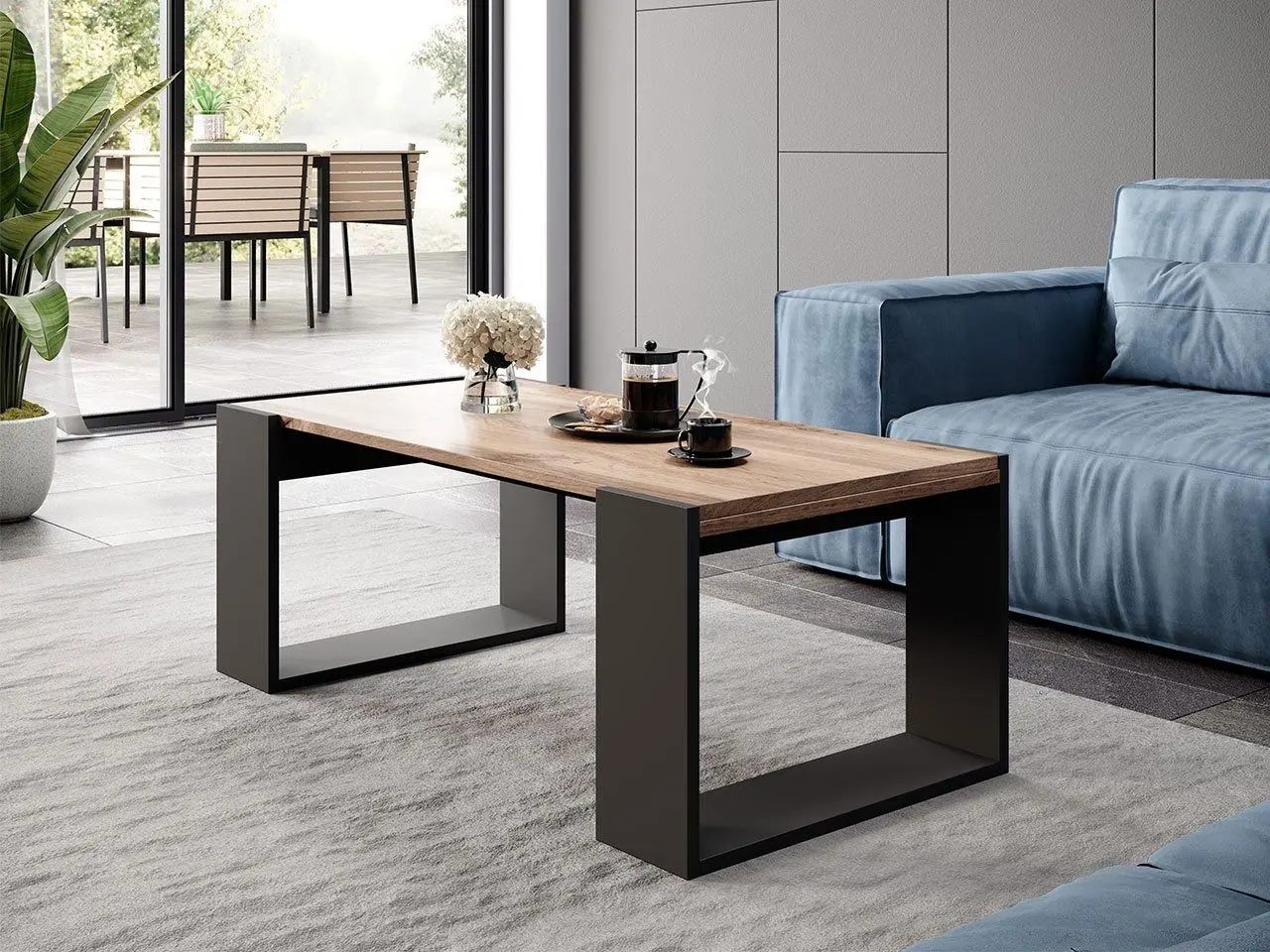 Журнальный столик Mirjan24 Empire/Wood (Anthracite/Oak Wotan) - 2