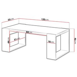 Журнальный столик Mirjan24 Empire/Wood (Anthracite/Oak Wotan) Thumb