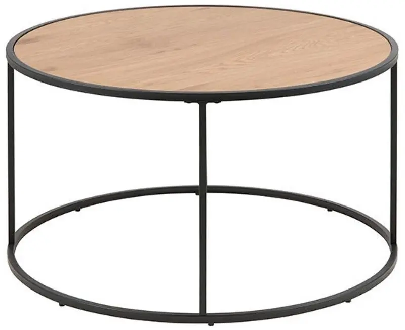 Журнальный столик Mirjan24 Erazme/Seaford (Natural Oak/Black Metal) - 2