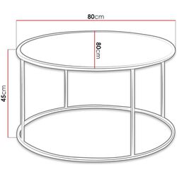 Журнальный столик Mirjan24 Erazme/Seaford (Natural Oak/Black Metal) Thumb