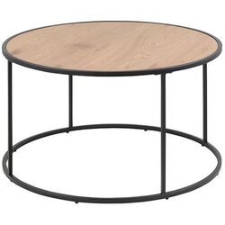 Журнальный столик Mirjan24 Erazme/Seaford (Natural Oak/Black Metal)