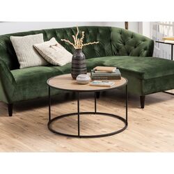 Журнальный столик Mirjan24 Erazme/Seaford (Natural Oak/Black Metal) Thumb