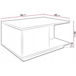 Masa pentru reviste Mirjan24 Flureos/Denver (White) Thumb