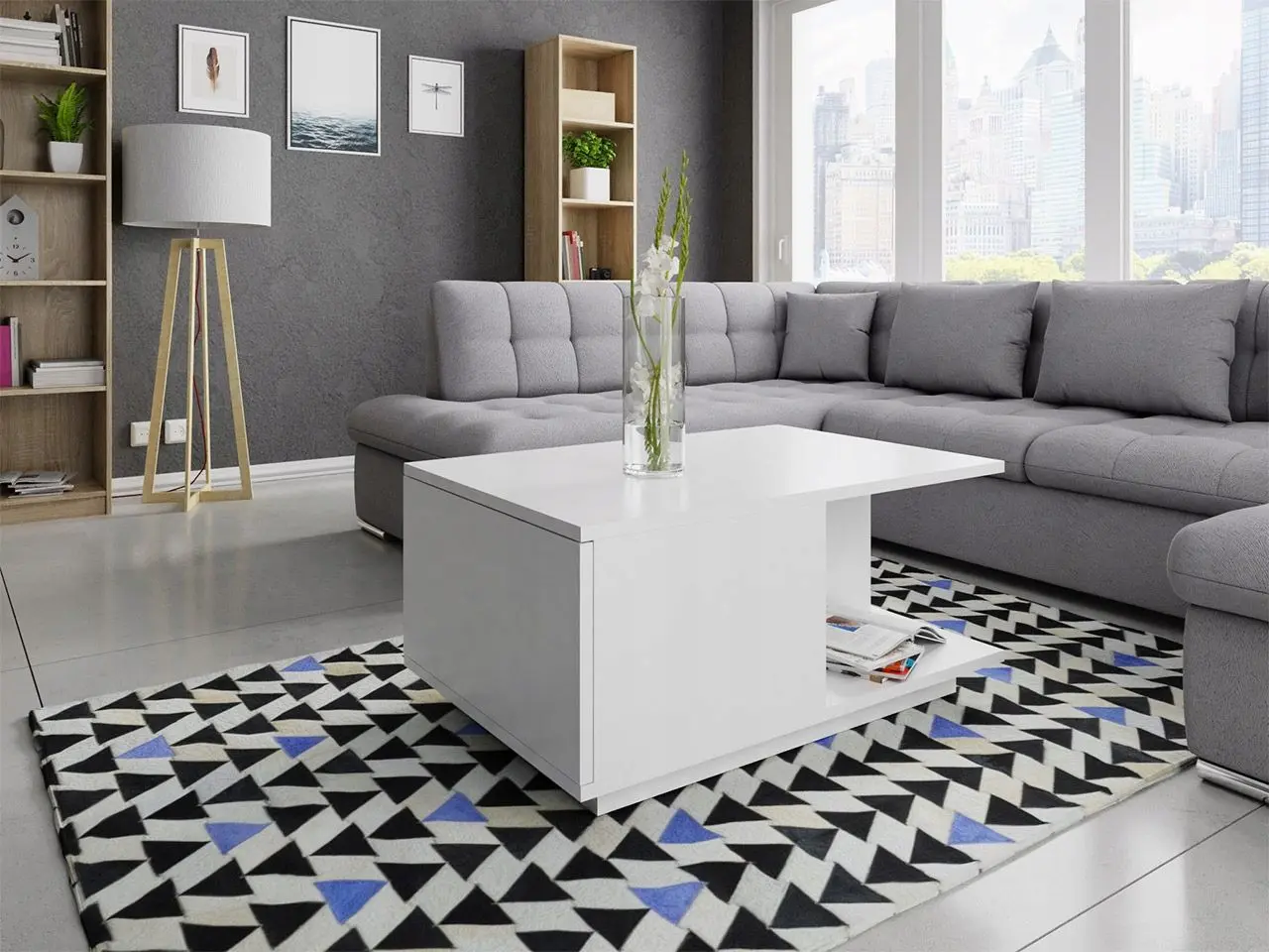 Masa pentru reviste Mirjan24 Flureos/Denver (White) - 3