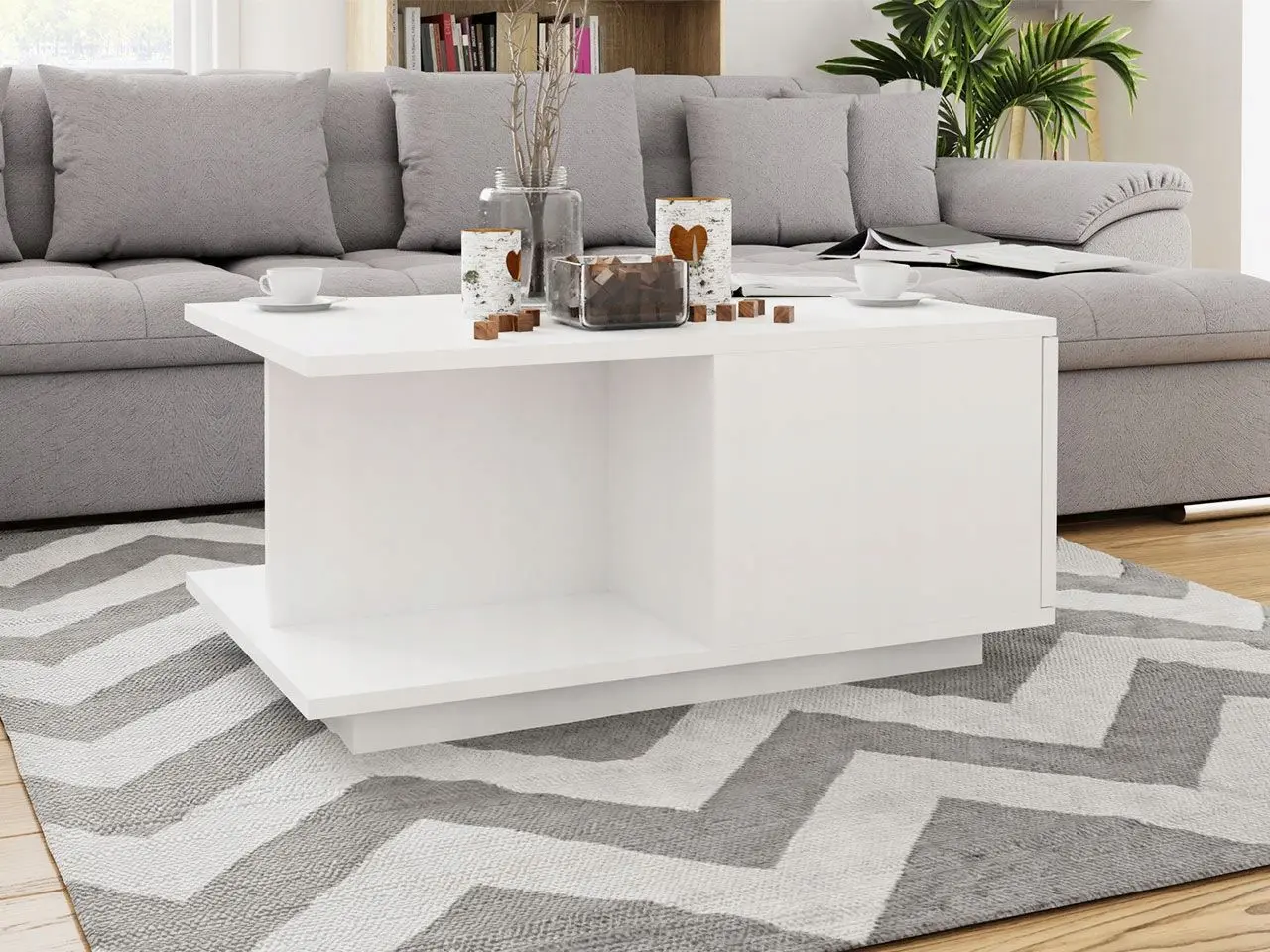 Masa pentru reviste Mirjan24 Flureos/Denver (White) - 2