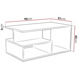Журнальный столик Mirjan24 George/Prima (White) Thumb