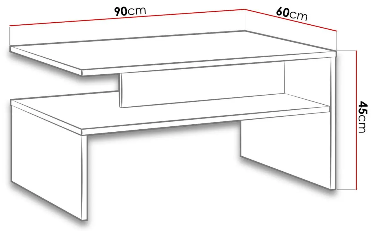 Masa pentru reviste Mirjan24 Goel/Boston (White) - 2