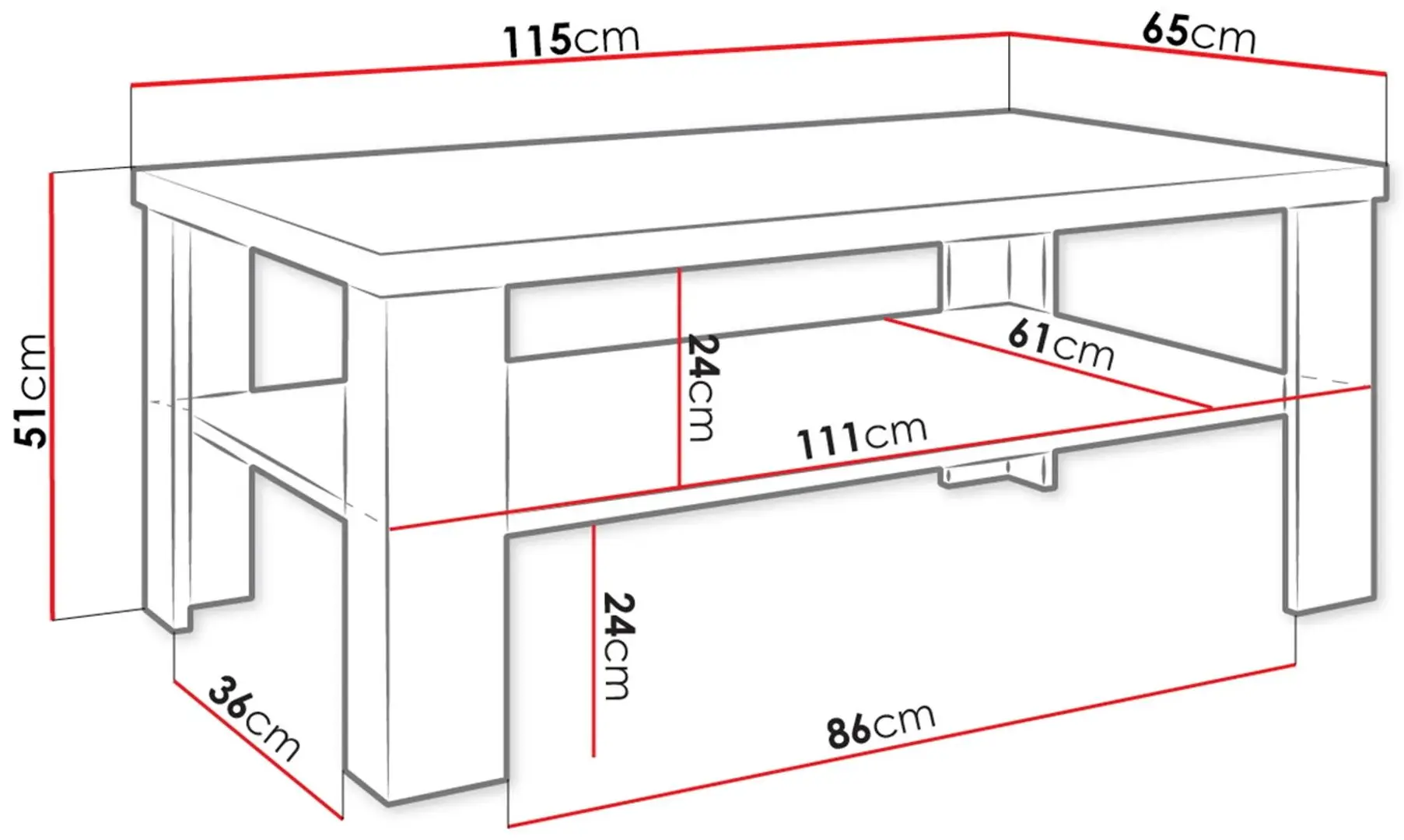 Masa pentru reviste Mirjan24 Jamie/Mati IV (Wenge) - 2
