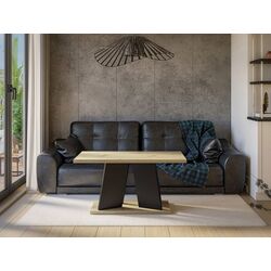 Журнальный столик Mirjan24 Josiah/Mufo 110x70 (Artisan Oak/Black) Thumb