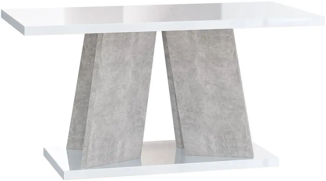 Журнальный столик Mirjan24 Josiah/Mufo 110x70 (White Gloss/Concrete) - 2