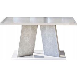 Журнальный столик Mirjan24 Josiah/Mufo 110x70 (White Gloss/Concrete)