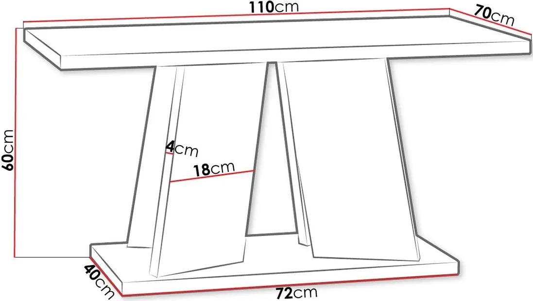 Журнальный столик Mirjan24 Josiah/Mufo 110x70 (White Gloss/Concrete) - 4