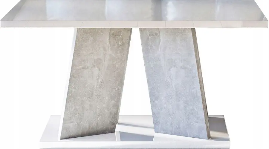 Журнальный столик Mirjan24 Josiah/Mufo 110x70 (White Gloss/Concrete)