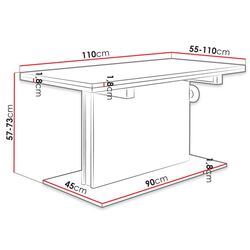 Журнальный столик Mirjan24 Kobali 1/L1 (White/Black) Thumb