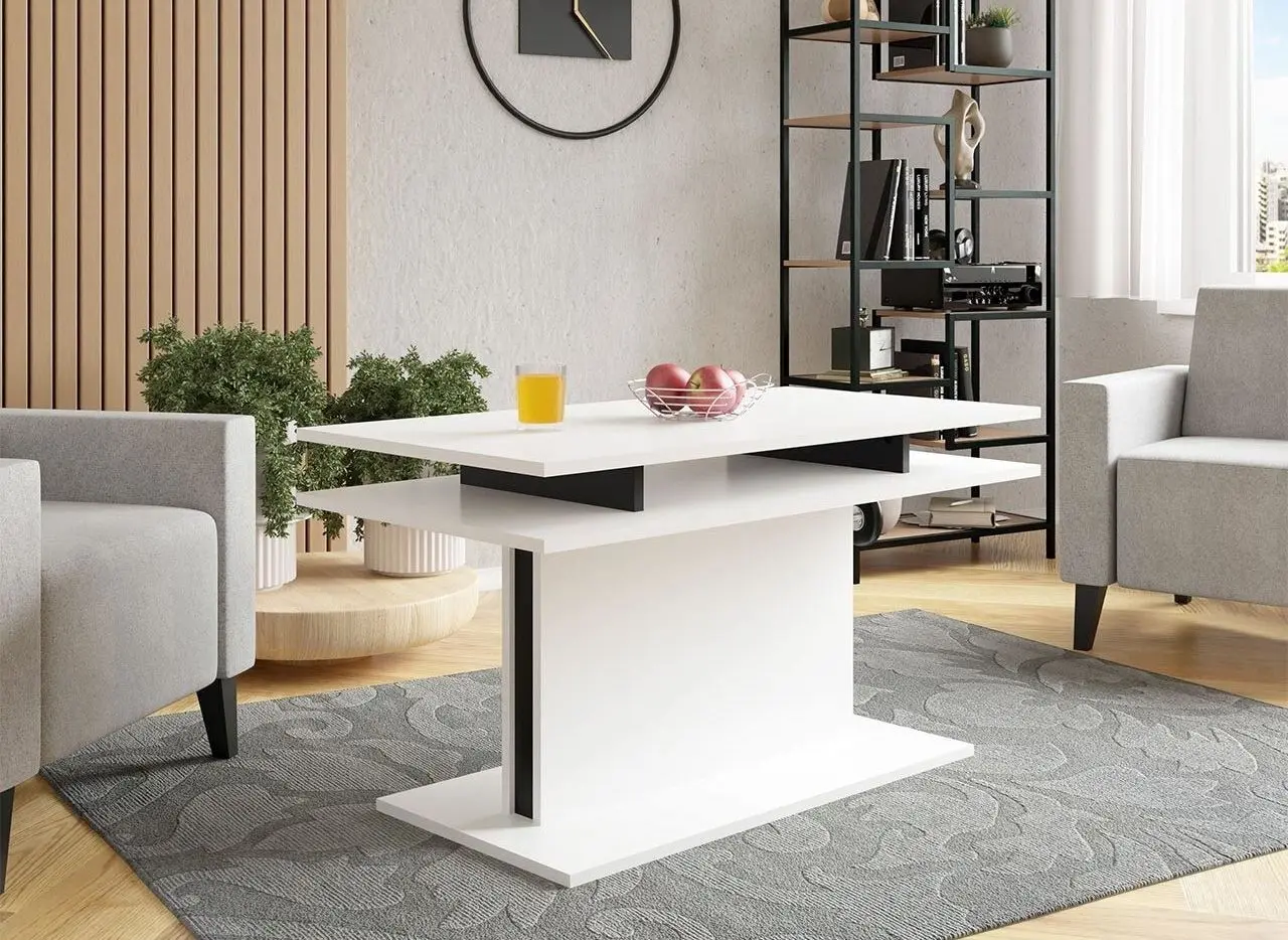 Журнальный столик Mirjan24 Kobali 2/L2 (White/Black) - 4