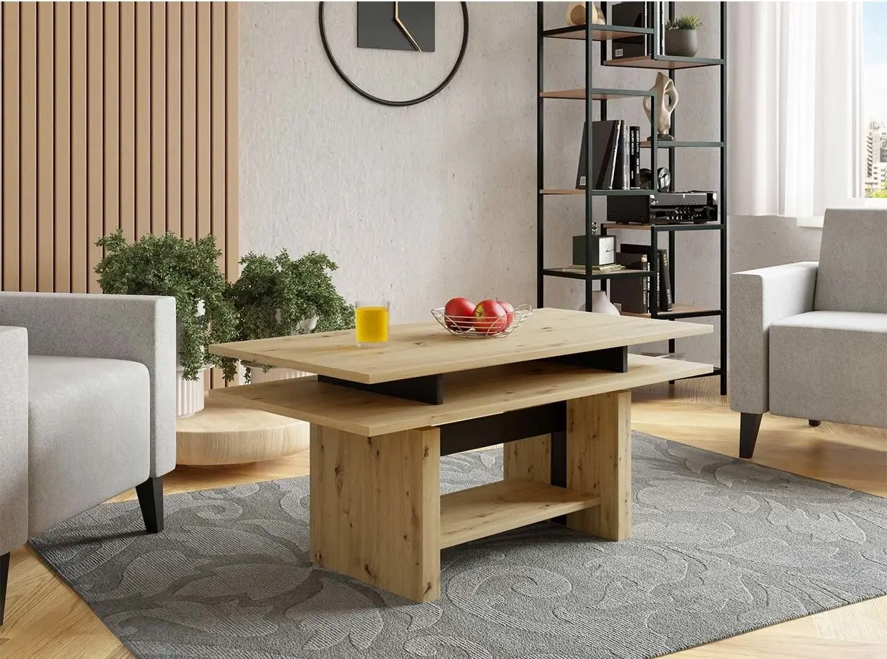 Журнальный столик Mirjan24 Kobali 3/L3 (Artisan Oak/Black) - 3