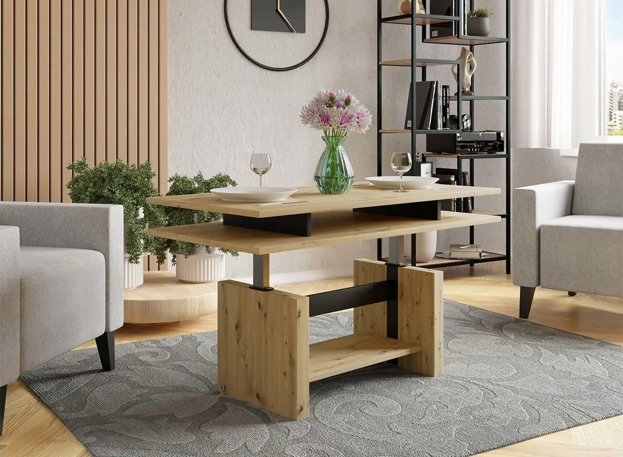 Журнальный столик Mirjan24 Kobali 3/L3 (Artisan Oak/Black) - 4