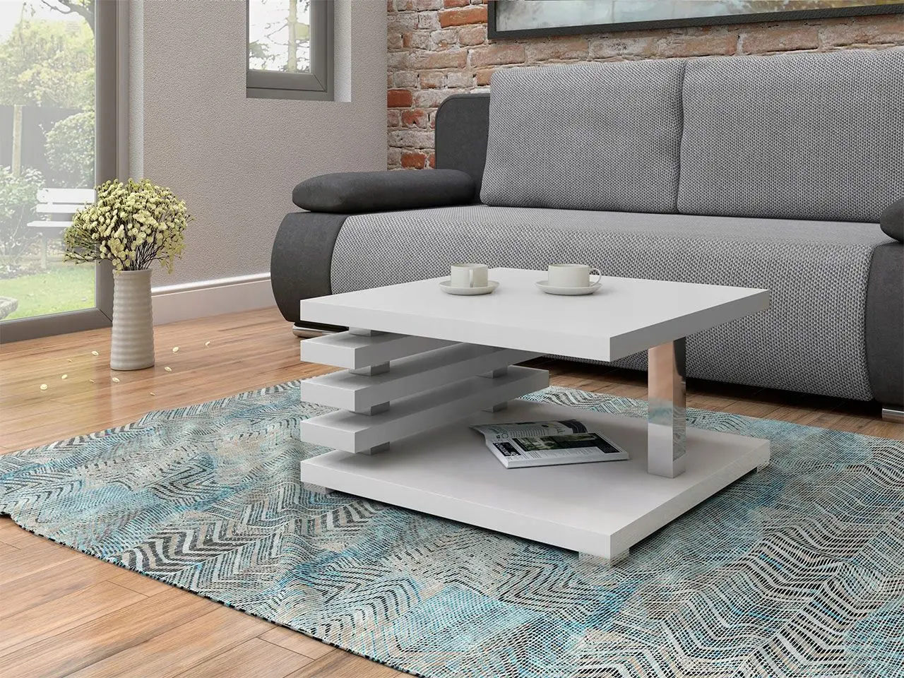 Masa pentru reviste Mirjan24 Komoso/Kyoto (White) - 2