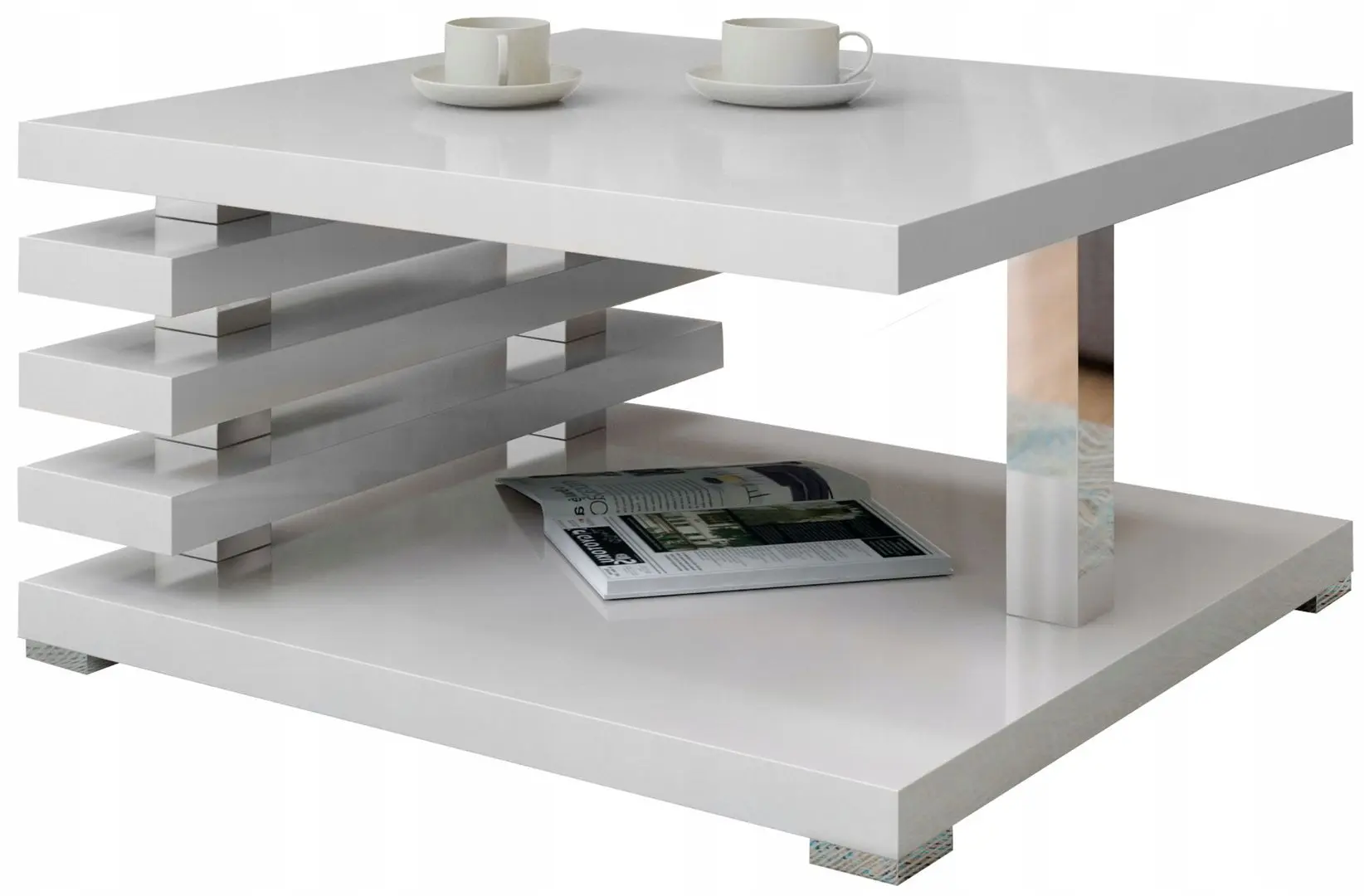 Masa pentru reviste Mirjan24 Komoso/Kyoto (White Gloss)