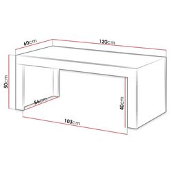 Журнальный столик Mirjan24 Kwintus/Mila (Wotan Oak/Anthracite) Thumb