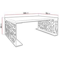 Журнальный столик Mirjan24 Lessa/Pales (Black/Oak Veneer) Thumb