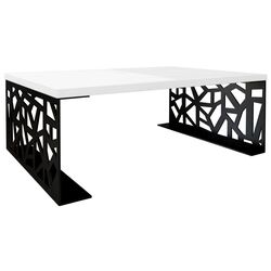 Masa pentru reviste Mirjan24 Lessa/Pales (Black/White Gloss)