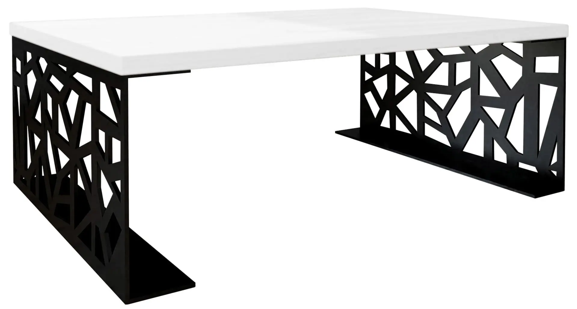 Masa pentru reviste Mirjan24 Lessa/Pales (Black/White Gloss)