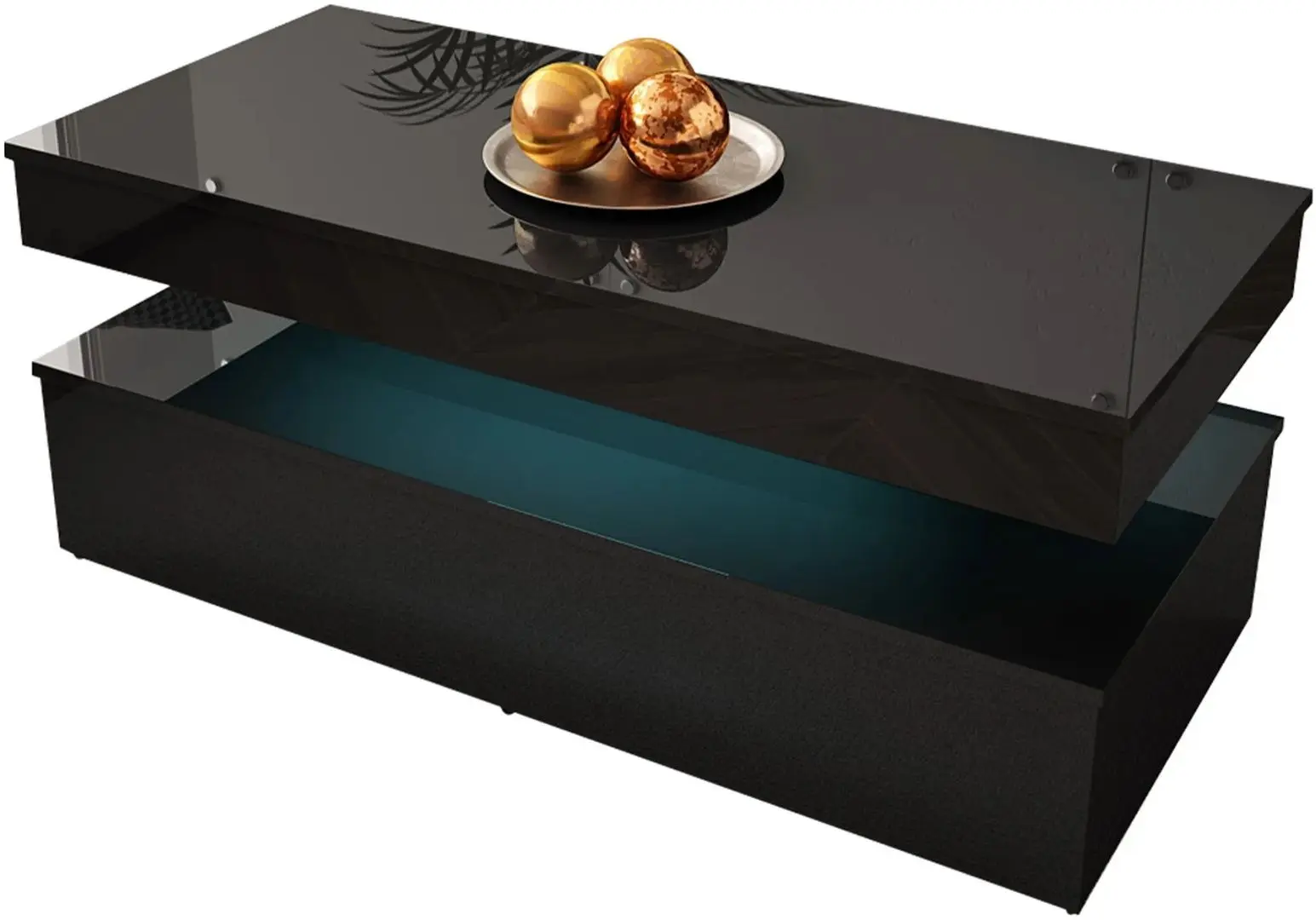 Журнальный столик Mirjan24 Lestiroll/Glossa 01 (Black Gloss)