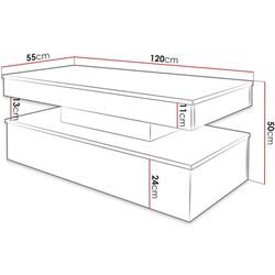 Журнальный столик Mirjan24 Lestiroll/Glossa 01 (White Gloss) Thumb