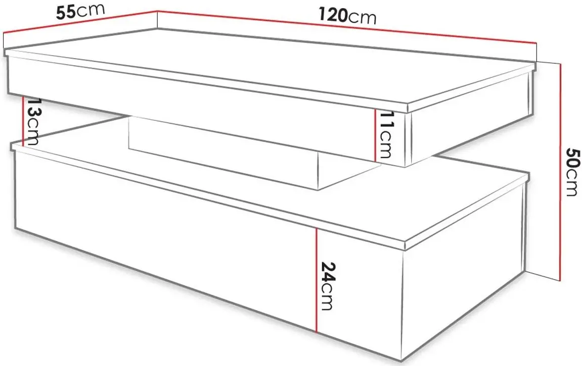 Журнальный столик Mirjan24 Lestiroll/Glossa 01 (White Gloss) - 2