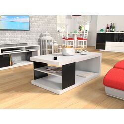 Masa pentru reviste Mirjan24 Ligurin 4P (White/Black Gloss) Thumb